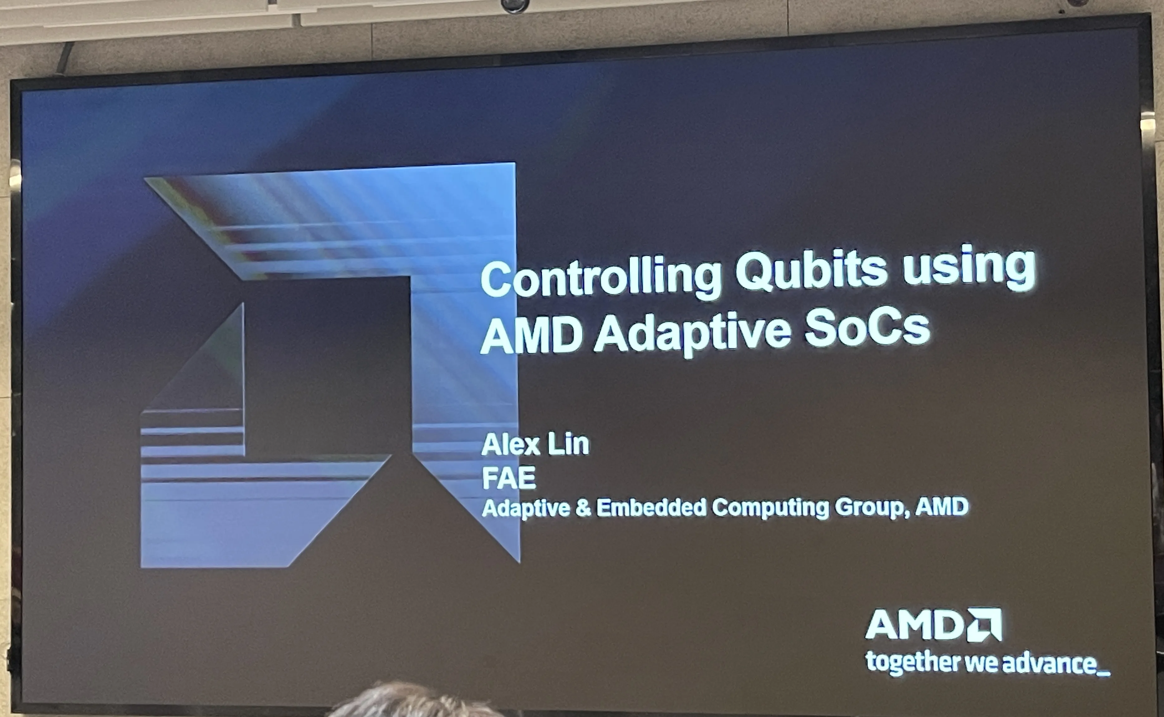 AMD qubits talk slide
