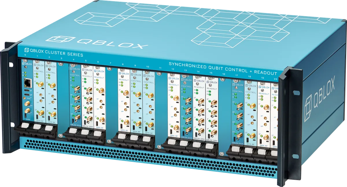 Qblox Cluster: a modular rack control system with control and readout modules